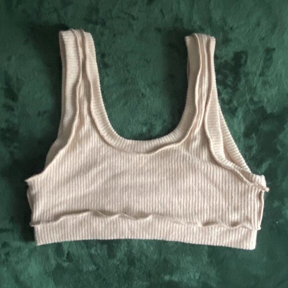 Laina rauma Sold Out Latte Dance Class Fuzzy Ribbed Thong Sports Bra Set Medium - Picture 9 of 16